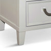 Roly Nightstand w 2 Drawers | Molded Details | Light Gray Solid Wood BM339445