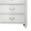 Kiki Tall Dresser Chest w 5 Drawers | Bracket Feet | White Solid Wood BM339446