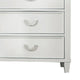 Kiki Tall Dresser Chest w 5 Drawers | Bracket Feet | White Solid Wood BM339446