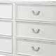 Kiki Wide Dresser w 6 Drawers | Bracket Feet | White Solid Wood BM339447