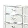 Kiki Wide Dresser w 6 Drawers | Bracket Feet | White Solid Wood BM339447