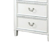 Kiki Wide Dresser w 6 Drawers | Bracket Feet | White Solid Wood BM339447