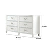 Kiki Wide Dresser w 6 Drawers | Bracket Feet | White Solid Wood BM339447