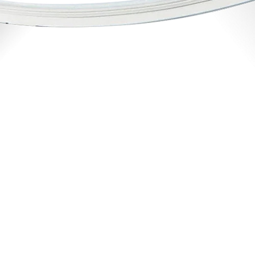 Kiki Dresser Mirror | Curved Crown Molded Details | White Solid Wood BM339448
