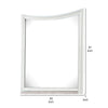 Kiki Dresser Mirror | Curved Crown Molded Details | White Solid Wood BM339448