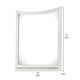 Kiki Dresser Mirror | Curved Crown Molded Details | White Solid Wood BM339448