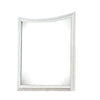 Kiki Dresser Mirror | Curved Crown Molded Details | White Solid Wood BM339448