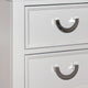 Kiki Nightstand w 2 Drawers | Chrome Metal | White Wood BM339449