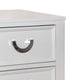 Kiki Nightstand w 2 Drawers | Chrome Metal | White Wood BM339449
