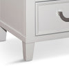Kiki Nightstand w 2 Drawers | Chrome Metal | White Wood BM339449