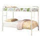 Raina Twin over Twin Bunk Bed | Built In Side Ladder | White Metal BM339450