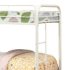 Raina Twin over Twin Bunk Bed | Built In Side Ladder | White Metal BM339450