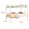 Raina Twin over Twin Bunk Bed | Built In Side Ladder | White Metal BM339450