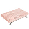 Villy Futon Sofa Bed | Chrome Metal Legs | Pink Channel Tufted Fabric