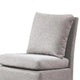 Ager Side Dining Chair w Caster Wheels | Light Gray Boucle Chenille BM339460