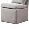 Ager Side Dining Chair w Caster Wheels | Light Gray Boucle Chenille BM339460
