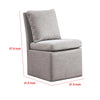Ager Side Dining Chair w Caster Wheels | Light Gray Boucle Chenille BM339460