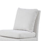 Ager Side Dining Chair w 6 Caster Wheels | Barrel Style | White Boucle BM339461