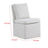 Ager Side Dining Chair w 6 Caster Wheels | Barrel Style | White Boucle BM339461