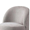 Ager Side Dining Swivel Chair | Curved Barrel Style | Gray Boucle Chenille