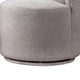 Ager Side Dining Swivel Chair | Curved Barrel Style | Gray Boucle Chenille