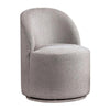 Ager Side Dining Swivel Chair | Curved Barrel Style | Gray Boucle Chenille