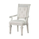 Miamy Dining Armchair Set of 2 | Solid Wood | Ivory Button Tufted Fabric
