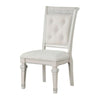 Miamy Dining Armchair Set of 2 | Solid Wood | Ivory Button Tufted Fabric