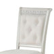 Miamy Dining Armchair Set of 2 | Solid Wood | Ivory Button Tufted Fabric