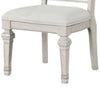 Miamy Dining Armchair Set of 2 | Solid Wood | Ivory Button Tufted Fabric