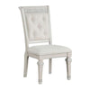Miamy Dining Armchair Set of 2 | Solid Wood | Ivory Button Tufted Fabric
