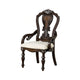 Naddy Dining Armchair Set of 2 | Ornate Corbels | Dark Brown Solid Wood BM339466