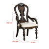 Naddy Dining Armchair Set of 2 | Ornate Corbels | Dark Brown Solid Wood BM339466