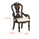 Naddy Dining Armchair Set of 2 | Ornate Corbels | Dark Brown Solid Wood BM339466