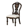 Naddy Side Dining Chair Set of 2 | Ornate Carved Dark Brown Wood BM339467