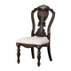 Naddy Side Dining Chair Set of 2 | Ornate Carved Dark Brown Wood BM339467
