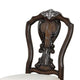 Naddy Side Dining Chair Set of 2 | Ornate Carved Dark Brown Wood BM339467