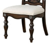Naddy Side Dining Chair Set of 2 | Ornate Carved Dark Brown Wood BM339467
