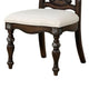 Naddy Side Dining Chair Set of 2 | Ornate Carved Dark Brown Wood BM339467