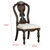 Naddy Side Dining Chair Set of 2 | Ornate Carved Dark Brown Wood BM339467