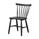Baylee Side Dining Chair Set of 2 | Farmhouse Spindle Back | Black Wood BM339470