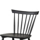 Baylee Side Dining Chair Set of 2 | Farmhouse Spindle Back | Black Wood BM339470