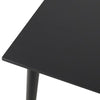 Baylee Rectangular Dining Table | Straight Legs | 60" Black Wood Top
