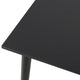 Baylee Rectangular Dining Table | Straight Legs | 60" Black Wood Top