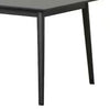Baylee Rectangular Dining Table | Straight Legs | 60" Black Wood Top