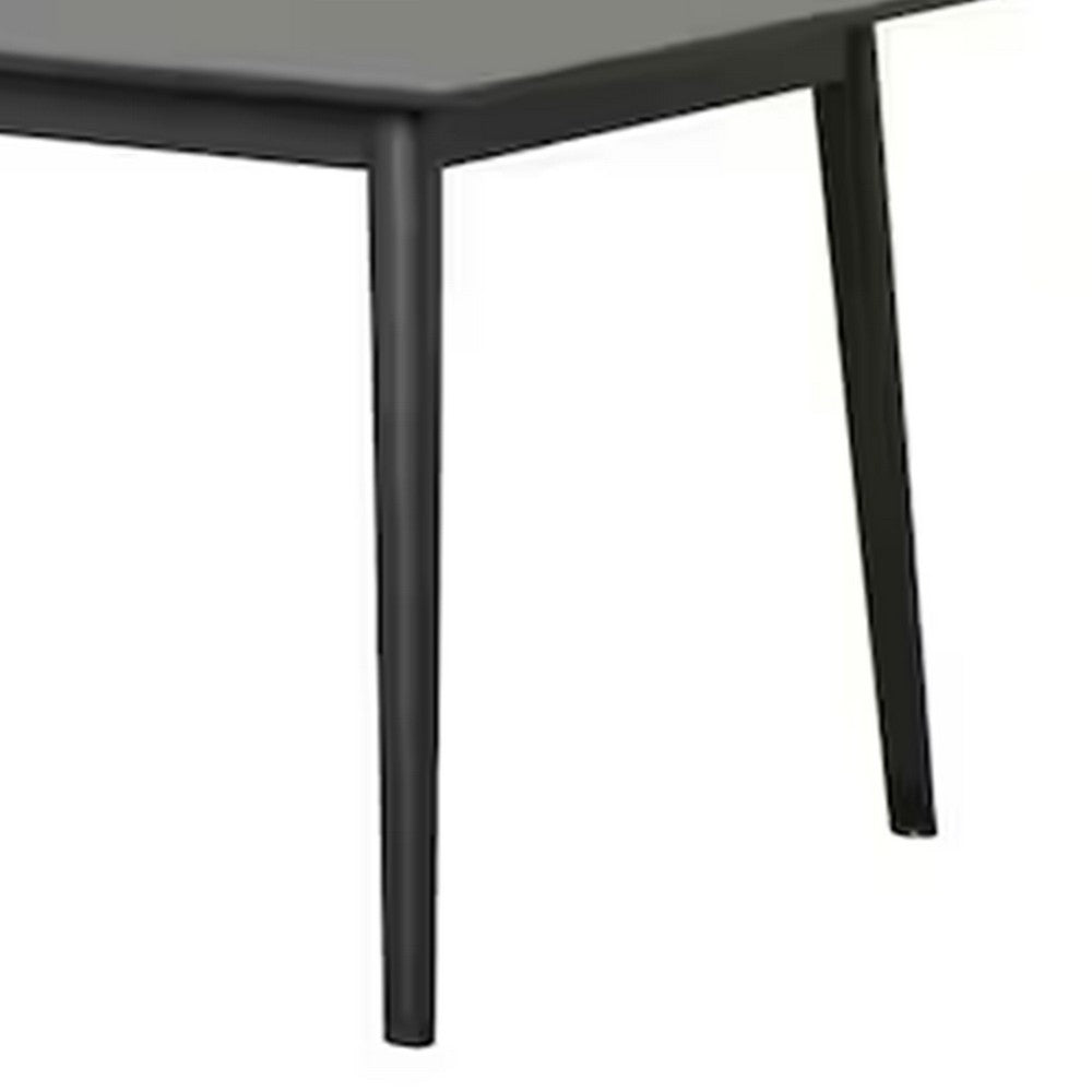Baylee Rectangular Dining Table | Straight Legs | 60" Black Wood Top