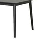 Baylee Rectangular Dining Table | Straight Legs | 60" Black Wood Top
