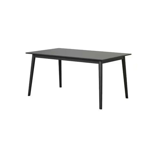 Baylee Rectangular Dining Table | Straight Legs | 60" Black Wood Top