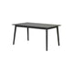 Baylee Rectangular Dining Table | Straight Legs | 60" Black Wood Top