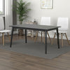 Baylee Rectangular Dining Table | Straight Legs | 60" Black Wood Top
